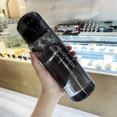 780ml Clear Flip Top Plastic Water Cup Lightweight Large Capacity Water Bottle