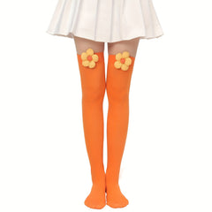 Floral Accessories Over The Knee Socks Women's Stockings