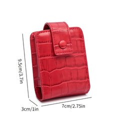 Mini Lipstick Bag with Mirror Crocodile Embossed Cosmetic Case
