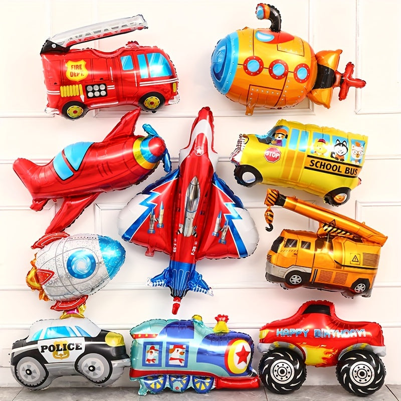 Car Aluminum Film Balloon Birthday Party Decoration - Pack of 100