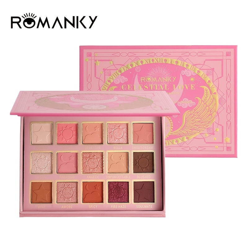 ROMANKY 15-Color Matte Earth Eyeshadow Palette - Angel Collection