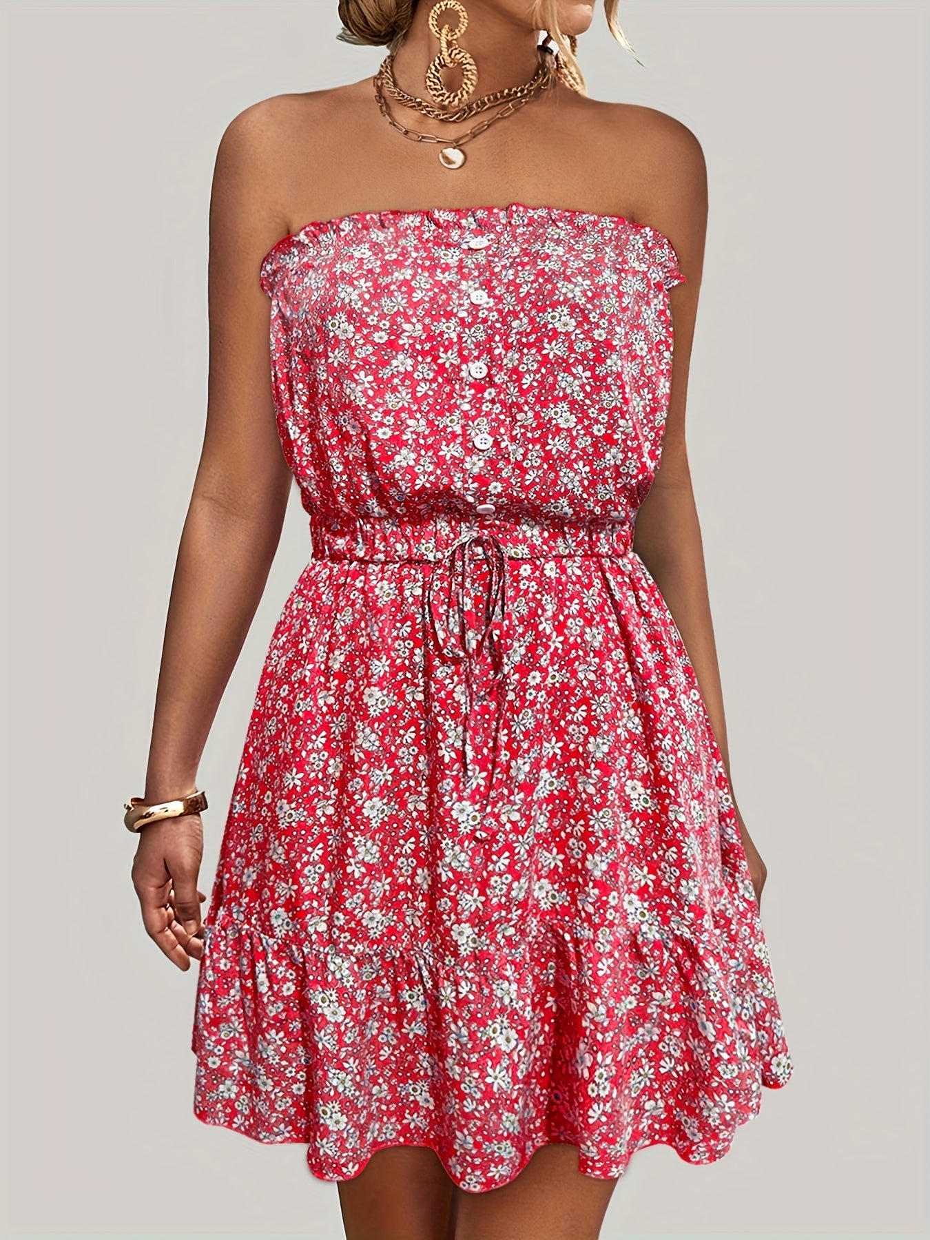 Floral Off Shoulder Summer Dress Sexy Sleeveless
