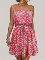Floral Off Shoulder Summer Dress Sexy Sleeveless