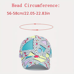 Geometric Pattern Graffiti Baseball Cap Outdoor Travel Sun Protection Hat