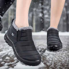 Women's Non-slip Snow Shoes Waterproof Winter Ankle Shoes