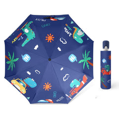 Kids Windproof Folding Auto Umbrella