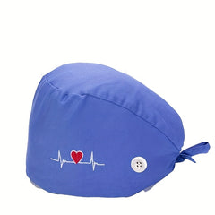 Work Cap Unisex Adjustable Working Hat With Sweatband Solid Surgical Caps