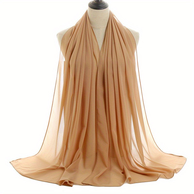 Chiffon Lightweight Turban Bandana Long Sunscreen Wrap