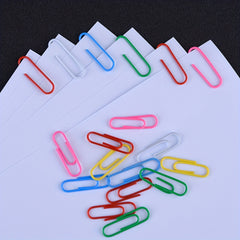 200pcs Colorful 28mm Paper Clip Metal Candy Paper Clip Office Folder