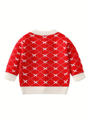 Baby Girls Ruffle Trim Knit Cardigan for Spring