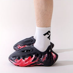 Men's Tie Dye Foam Runners Cut Out Walking Shoes