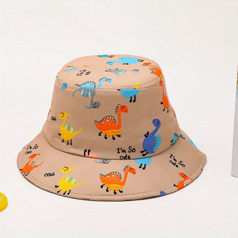 Kids Fisherman Hat Boys Summer Sun Hat Striped Cartoon Outdoor Sun Hat