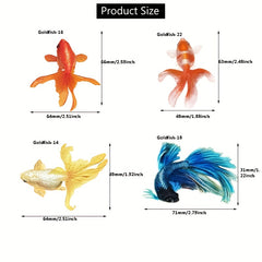 5 Sheets 3D Goldfish Resin Stickers Set DIY Resin Painting Goldfish Stickers