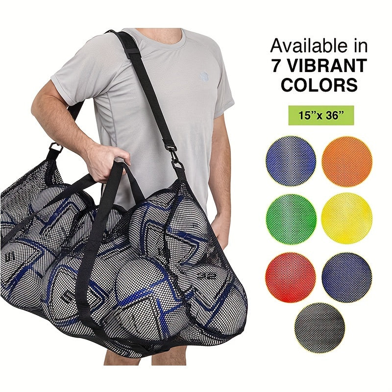 Large Mesh Beach Tote Bag Heavy Duty Football Storage Washable Travel Bag
