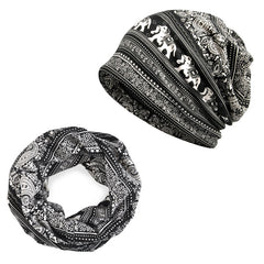 Slouchy Beanie Sleep Hat Stretchy Infinity Scarf