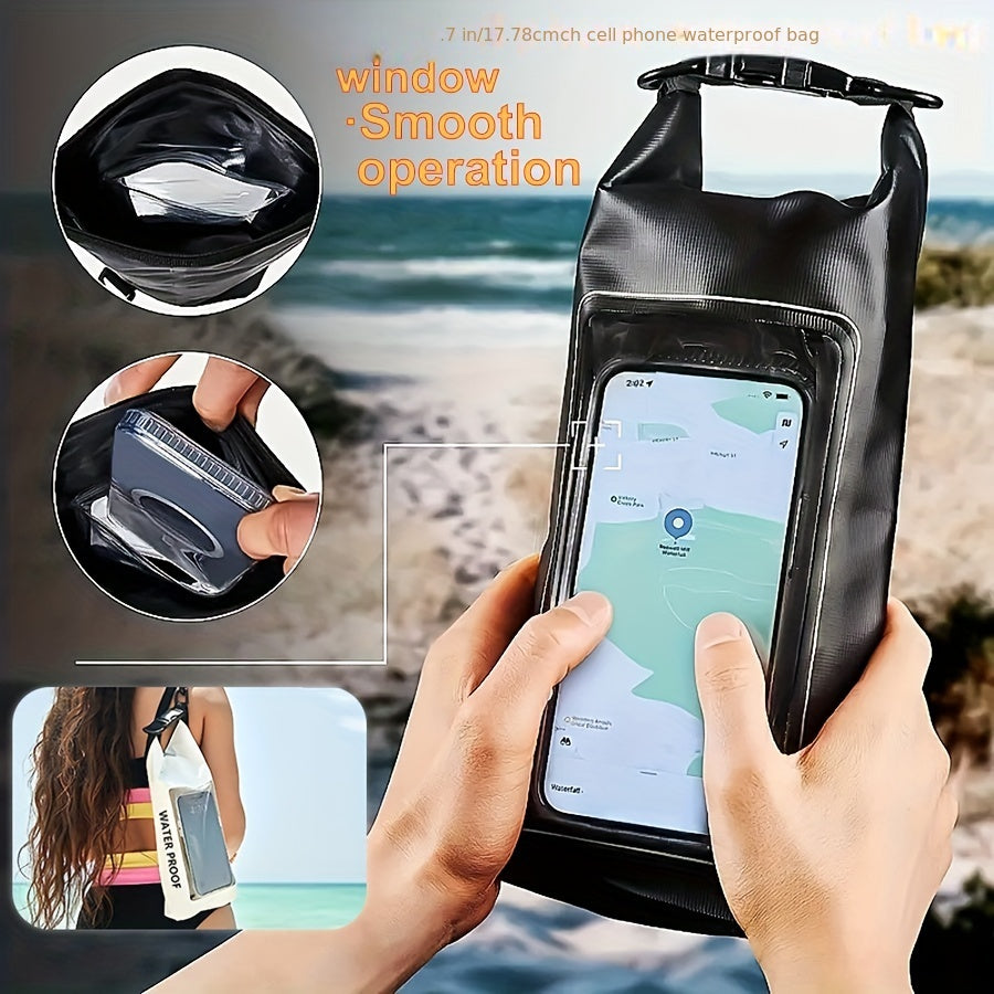 Waterproof Touch Screen Bucket Bag for Water Sports - Portable & Versatile