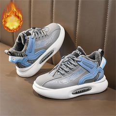 Boys Chunky Shoes Warm Lining Comfy Non Slip Casual Sneakers