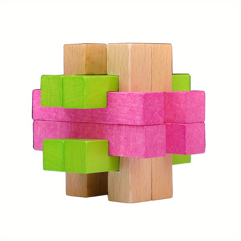 Wooden Puzzle Toys Kongming Locks Luban Locks Football 24 Locks 6 Tong