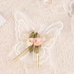 10pcs Lace Fabric Flower Butterfly Craft Decoration Sewing Supplies DIY