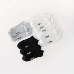 10 Pairs Letter Print All Match Ankle Socks Women's Stockings