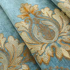 European Embroidered Curtains with Window Yarn - 1pc