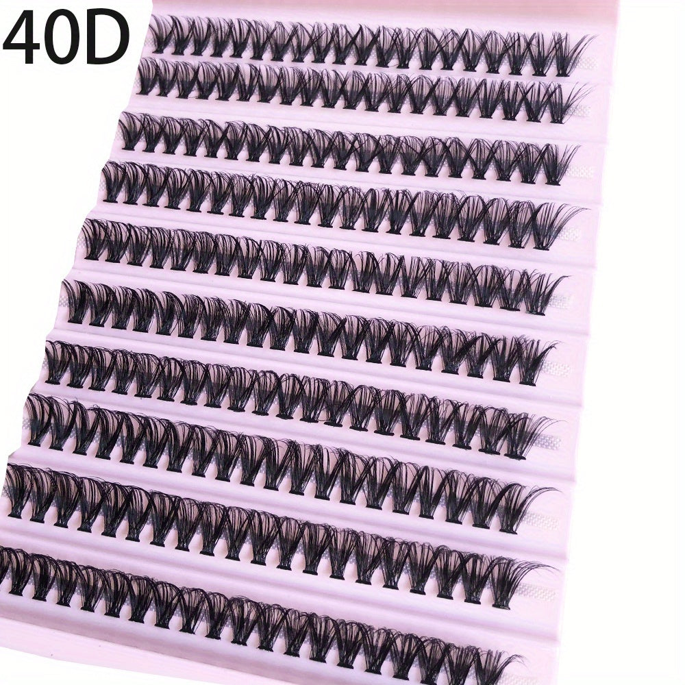 200pcs 10mm 12mm 14mm D Curling Cluster Lashes