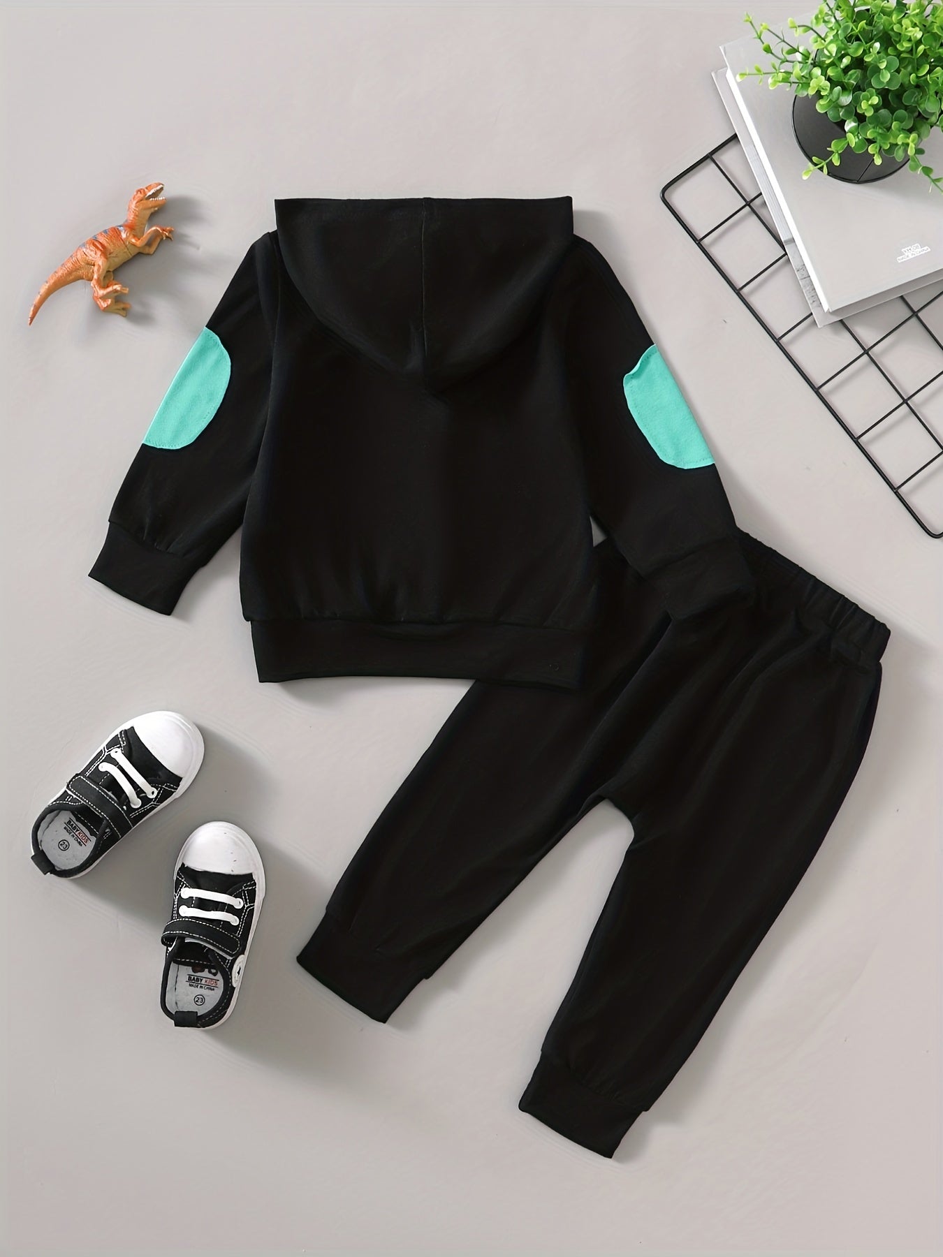Boys Dragon Hoodie & Trousers 2pcs Suit