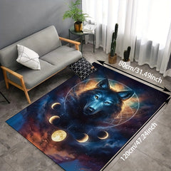 Wolf Pattern Kitchen Rug Animal Pattern Floor Carpet Mats