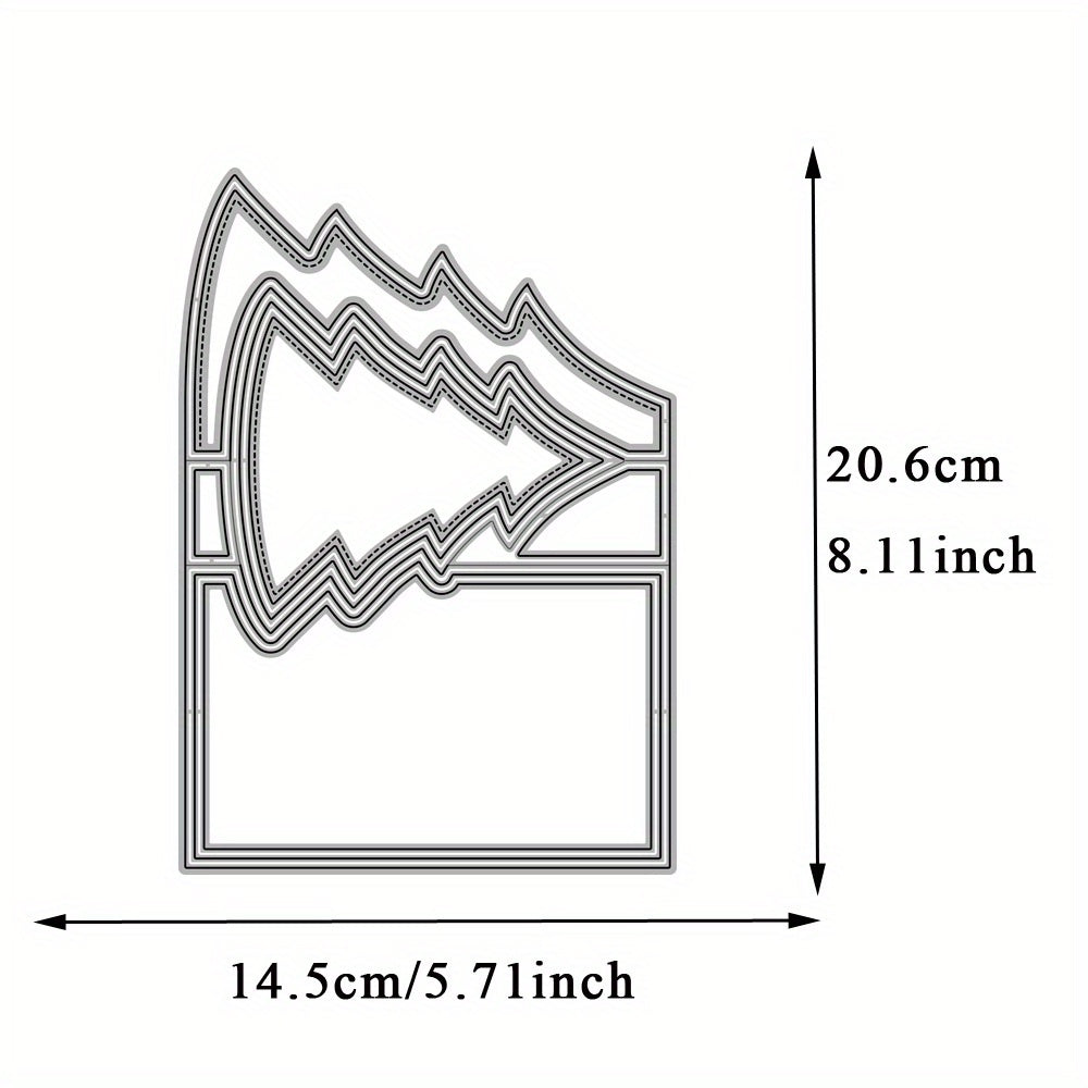 1pc Christmas Tree Popup Card Metal Cutting Dies DIY Scrapbooking Craft Embossin