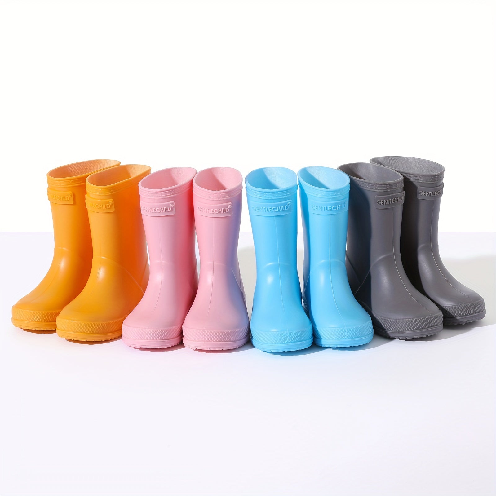 Solid High Top Rain Boots for Kids