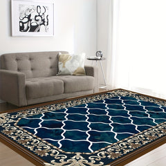Geometric Absorbent Non Slip Soft Floor Mat Easy to Clean Minimalist Rug