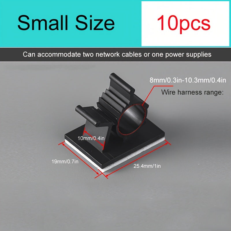 Adjustable Nylon Cable Clamp Bracket for Data Cables, 0.4-0.5in Diameter