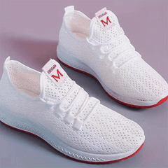 Women's Mesh Sneakers Casual Lace Up Outdoor Shoes Lightweight