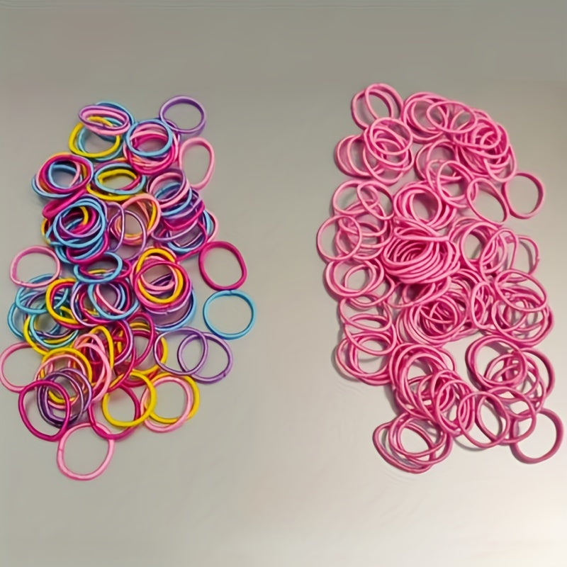 200pcs Colorful Elastic Hair Bands for Kids Halloween Christmas Birthday Gift