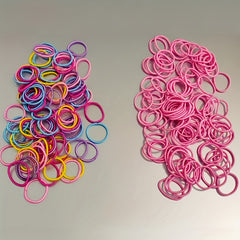 200pcs Colorful Elastic Hair Bands for Kids Halloween Christmas Birthday Gift