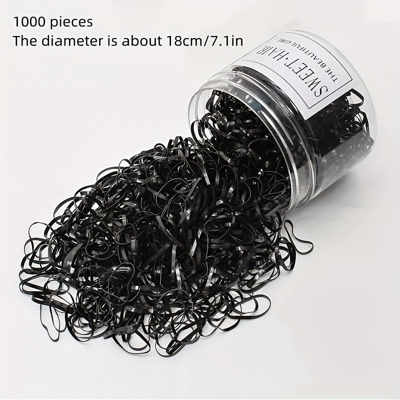 1000pcs Cartoon Hair Ties Set Decorative Hair Accessories Holiday Gift