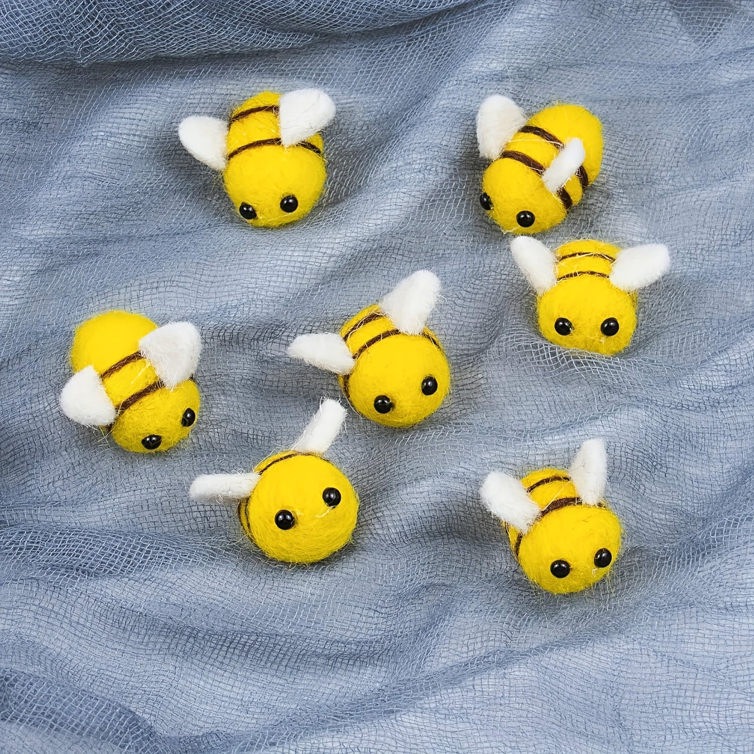 Wool Felt Little Bee Mini Crafts Honey Bee Pom For Tent Decor