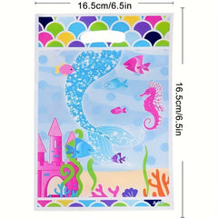 10pcs Mermaid Party Gift Bags for Kids' Birthday Baby Shower Christmas Halloween