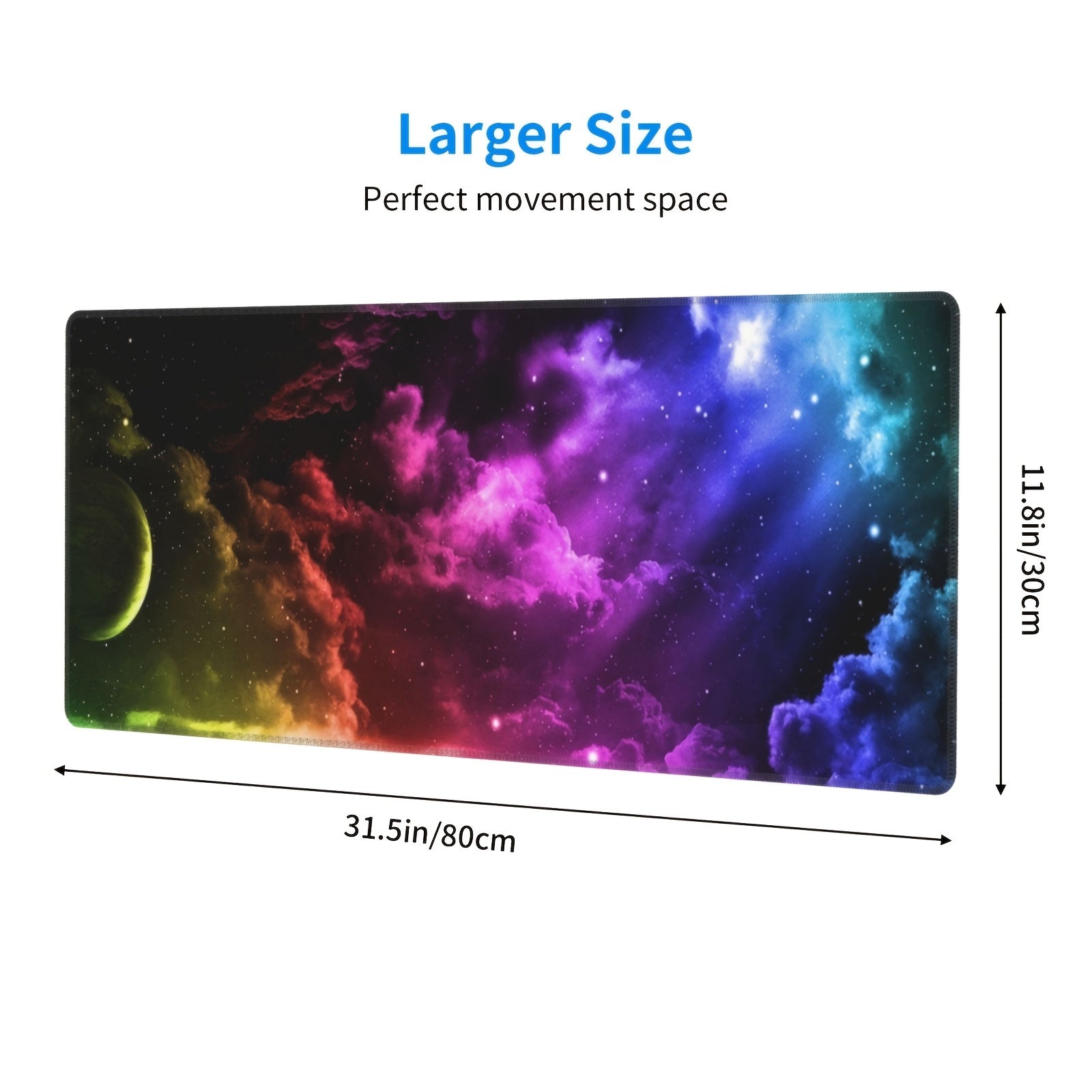 Starry Sky Extended Mouse Pad Gaming Mouse Pad 31.5x12 Inch Non Slip Mousepad