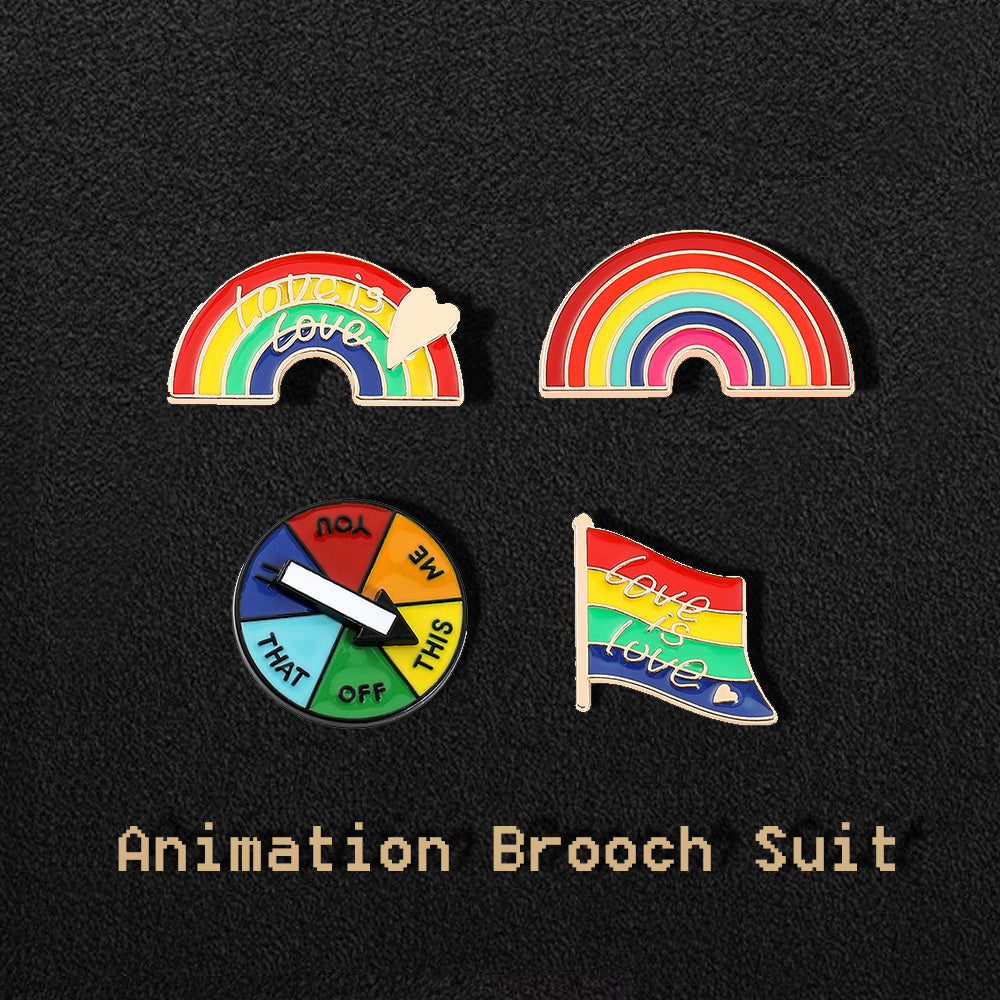 Rainbow Enamel Pin Set for Clothes and Bags
