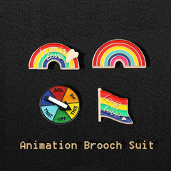 Rainbow Enamel Pin Set for Clothes and Bags