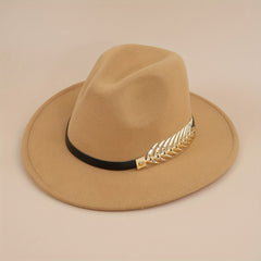 European American Woolen Top Hat Retro Big Brim All match Jazz Hat