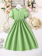 Girls Polka Dot Princess Dress - Party Beach Vacation Teen Summer Clothes