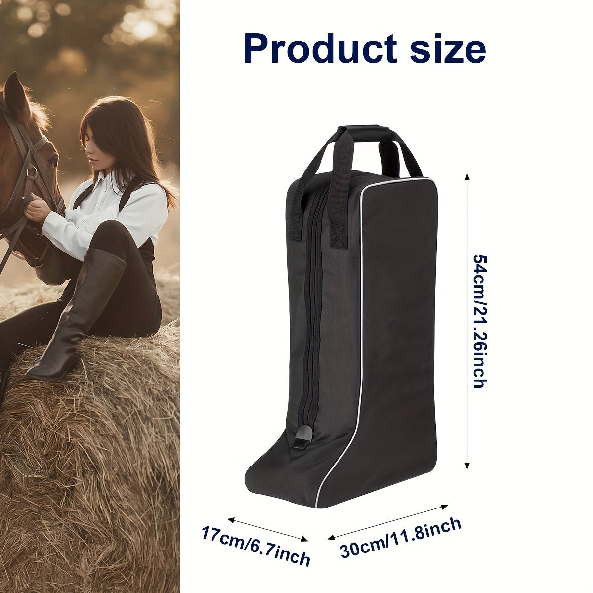 Equestrian Boots Bag Oxford Cloth Tall Riding Carrying for Riders