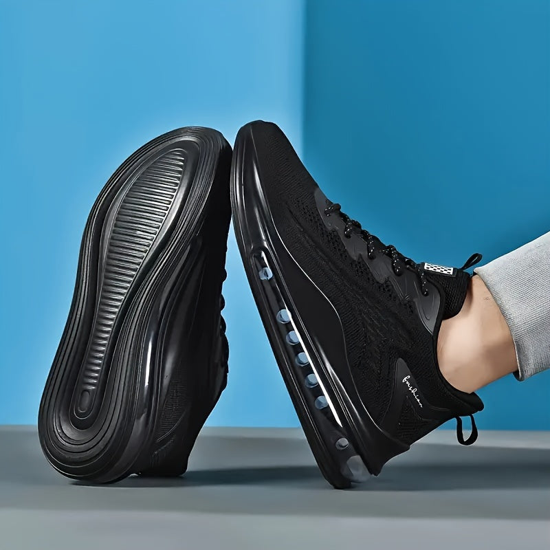 Men's Plus Size Breathable Solid Sneakers Non Slip Lace Up Shoes