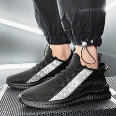 Men's Casual Mesh Lace-up Sneakers Anti-skid Shoes