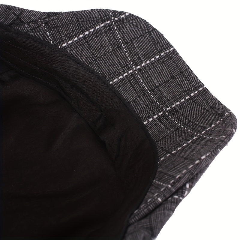 Classic Plaid Pattern Beret Unisex British Style Painter Cap