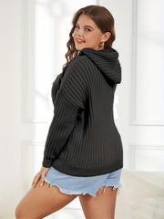 Hooded Drawstring Sweater Hoodie