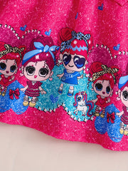 Girl Pattern Outfit 3pcs T-shirt & Bag & Skirt Set for Spring Autumn