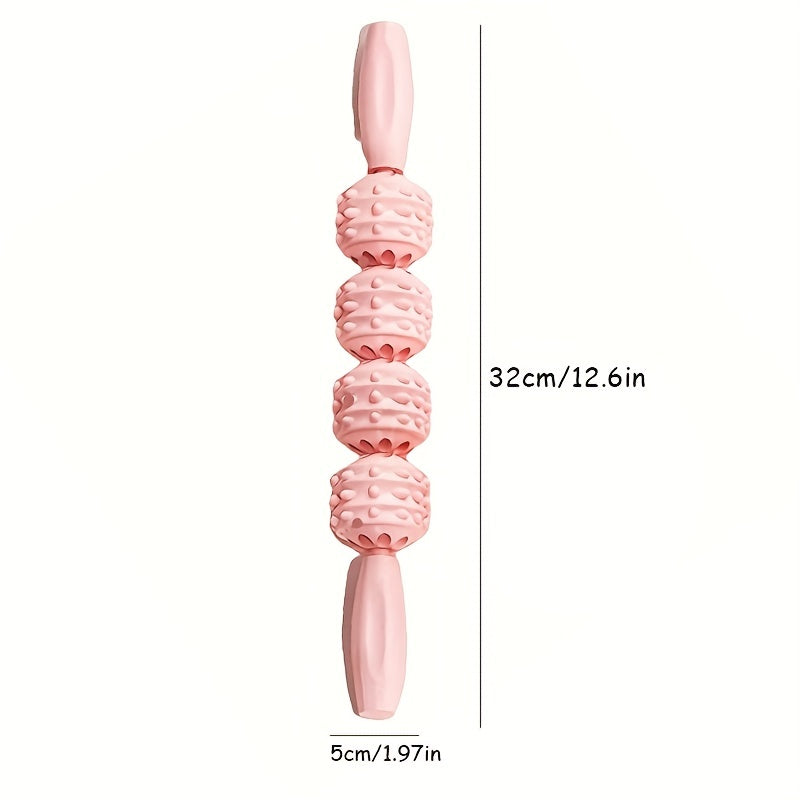 3 Wheels Yoga Stretching Roller Fitness Massage Stick
